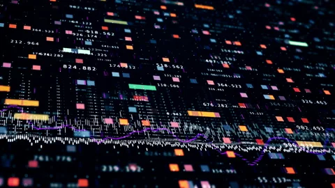 Abstract background with animation of numbers charts. Stock Footage 176826797