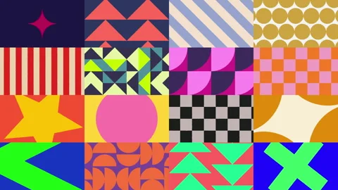 Abstract background animation PACK. 17 geometric Seamless Loops. Video stock 289230038