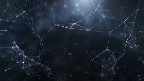 Abstract background animation, polygon,network,4k footage Stock Footage 130746899