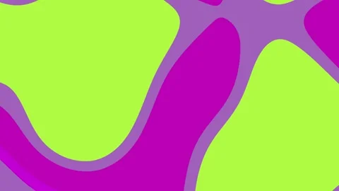 Abstract Background Animation with Purple and Green Wavy Shapes Stock Footage 308069706