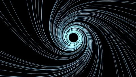 Abstract background animation with rotating curved lines forming endless tu.. Stock Footage 327519654