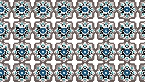 Abstract background animation seamless pattern in geometric ornamental Stock Footage 202109263