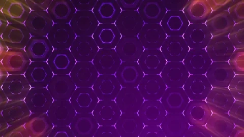 Abstract background with animation of wave mosaic of hexagons Stock Footage 84927094