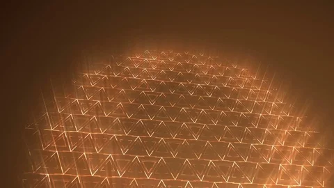 Abstract background with animation of wave mosaic of Triangles Stock Footage 85046909