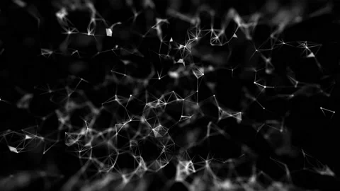 Abstract background with animation of waving and vibrating network surface Video stock 114219490