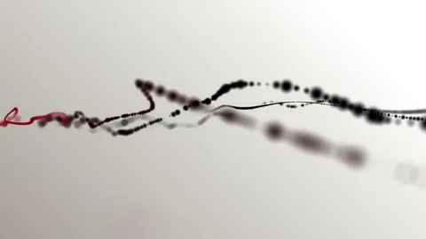 Abstract background with animation of waving lines and particles Stock Footage 75030556