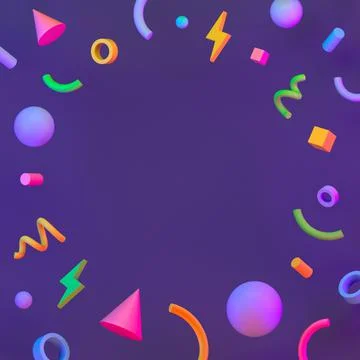 Abstract background, Area for text. Geometric shape. 3d render. Stock Illustration