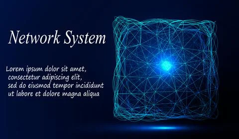 Abstract Background Array and Lines. Connection Structure. Geometric Modern T Stock Illustration