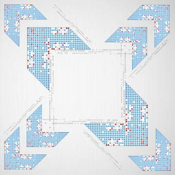 Abstract background with arrow. Pixel art. Vector Stock Illustration