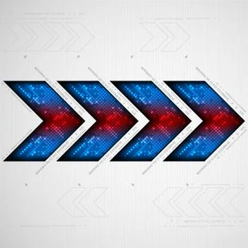 Abstract background with arrow. Pixel art. Vector Stock Illustration