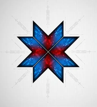 Abstract background with arrow. Pixel art. Vector Illustrazione stock