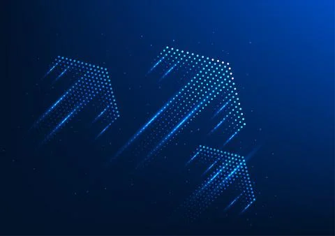 Abstract background, arrow rising like dots at high speed. Shows the develo.. 스톡 일러스트