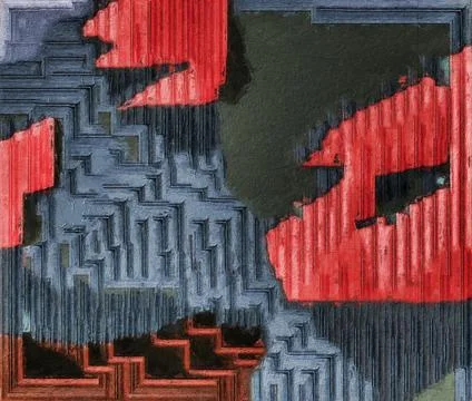 Abstract background. Art pattern. Modern design. Drawing acrylic paints Illustrazione stock