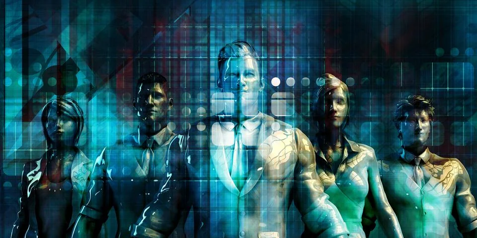 Abstract Background of Artificial Intelligence Stock Illustration