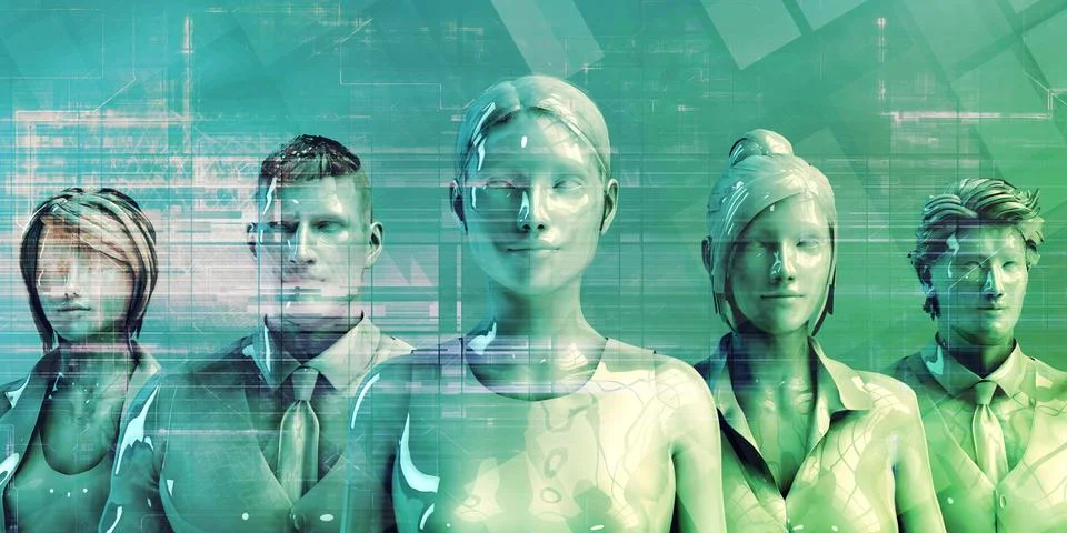 Abstract Background of Artificial Intelligence Stock Illustration