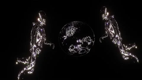 Abstract background of Astronauts in space Video stock 170878174