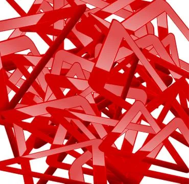 Abstract background Attention Red lines on white. Illustrazione stock