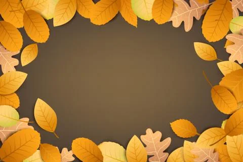 Abstract background autumn dry leaf falling Stock Illustration