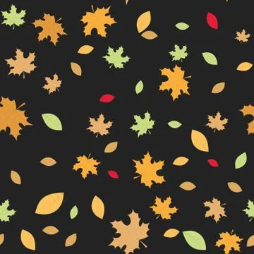 Abstract background Autumn leafs seamless pattern  Stock Illustration