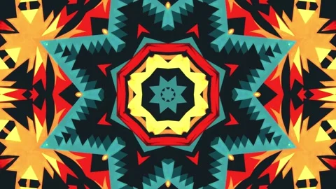 Abstract Background With Aztec Motifs Ornament Stock Footage 260835690