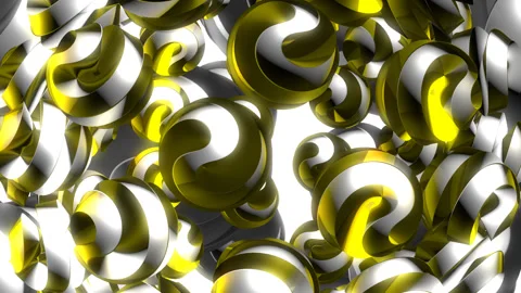 Abstract background with balls. Dynamic Spirals in 3D Space. Video stock 288968386