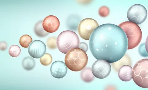 Abstract background with balls flying randomly Stock-Illustration