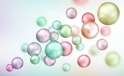 Abstract background with balls flying randomly Illustrazione stock