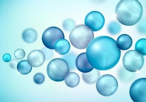 Abstract background with balls flying randomly Stock Illustration