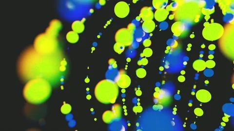 Abstract background of balls or circles. 3D rendering. Stock Illustration