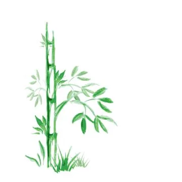 Abstract background with bamboo tree Stock Illustration