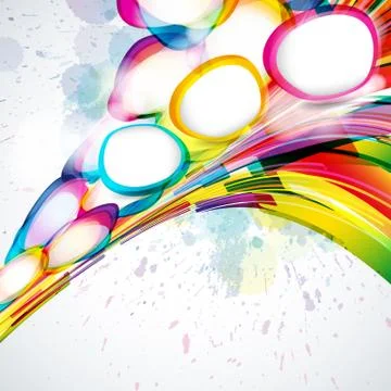 Abstract background with banners of empty frames for your web design. Stock Illustration