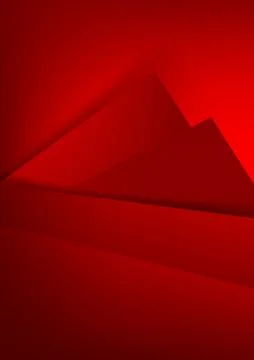 Abstract background basic geometry red layered and overlap and shadow element Stockillustratie