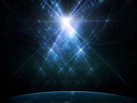 Abstract background, beautiful christmas tree rays of light Stock Illustration