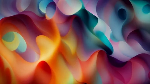 Abstract Background Beautiful Fluid Wave Forms and Curves in Colorful and Gr Video stock 280749673