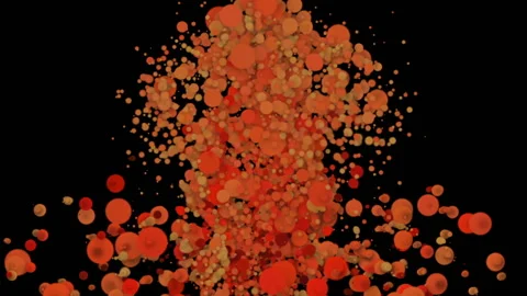 Abstract background, beautiful multi-colored circles in flat style. Particles Stock Footage 144847069