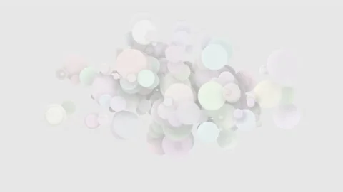 Abstract background, beautiful multi-colored circles in flat style. Particles Stock Footage 144863825