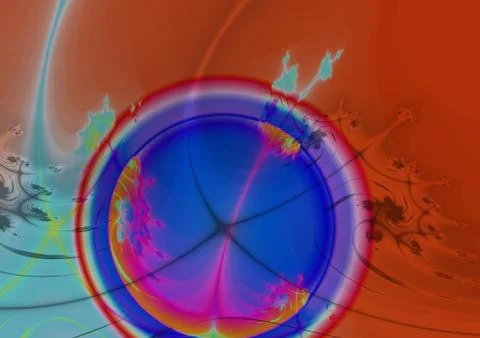 Abstract background with big bubble Stock Illustration