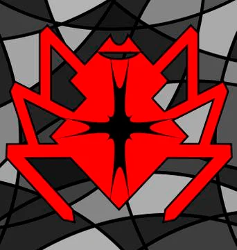 Abstract background big spider Stock Illustration