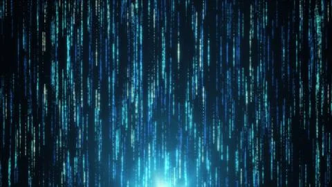 Abstract background of binary code 3d illustration Stock Illustration