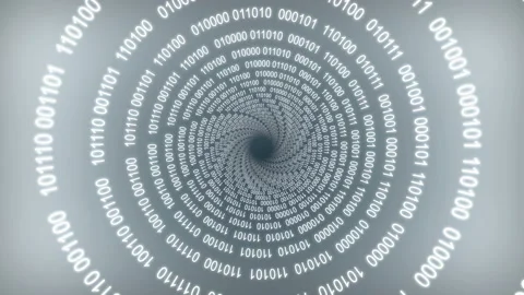 Abstract Background with Binary Code Circle Animation Stock Footage 133354358