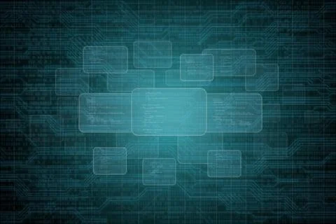 Abstract background with binary code. Hackers, darknet, virtual reality and Illustrazione stock