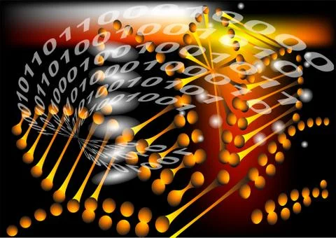 Abstract background with binary code Stock Illustration