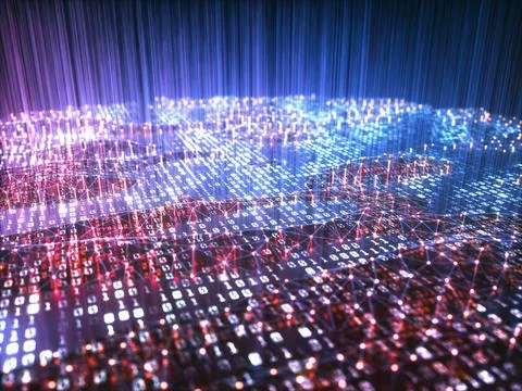 Abstract Background Binary Codes Illustrazione stock