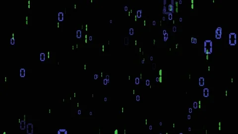 Abstract background with binary numeric 0 1 for data networking technology. Stock Footage 235570284