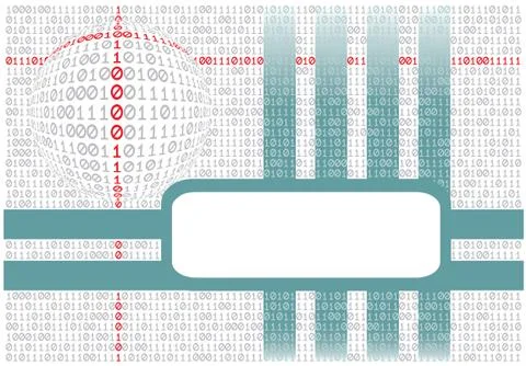 Abstract background. the binary text. Illustrazione stock