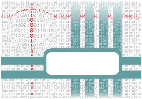 Abstract background. The binary text. Illustrazione stock