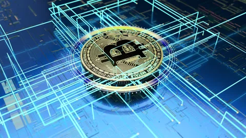 Abstract background of Bitcoin art Stock Footage 149976792