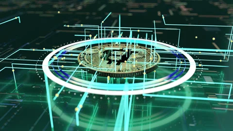 Abstract background of Bitcoin art Stock Footage 151256252