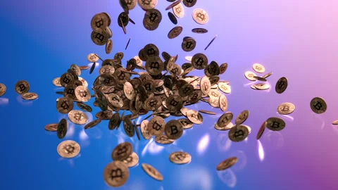 Abstract background of Bitcoin art Stock Footage 152148078