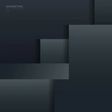 Abstract background black and gray geometric square overlapping with shadow p Stock Illustration